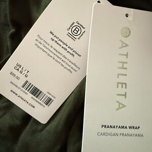 Athleta Olive Green Wrap Cardigan